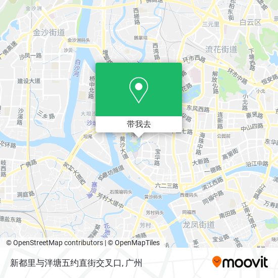 新都里与泮塘五约直街交叉口地图