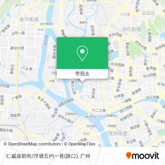 仁威庙前街/泮塘五约一巷(路口)地图