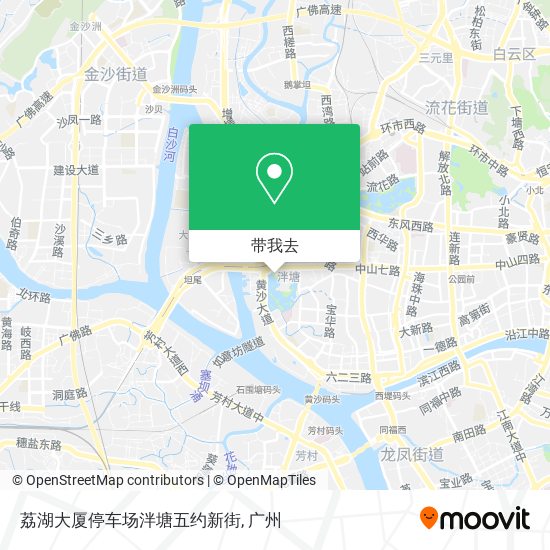 荔湖大厦停车场泮塘五约新街地图
