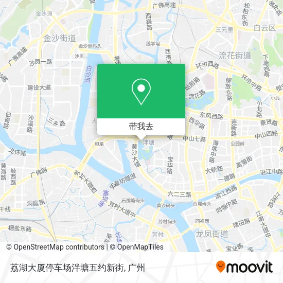 荔湖大厦停车场泮塘五约新街地图