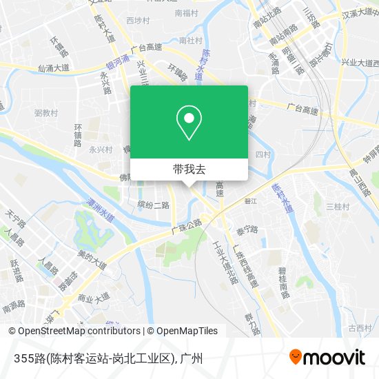 355路(陈村客运站-岗北工业区)地图