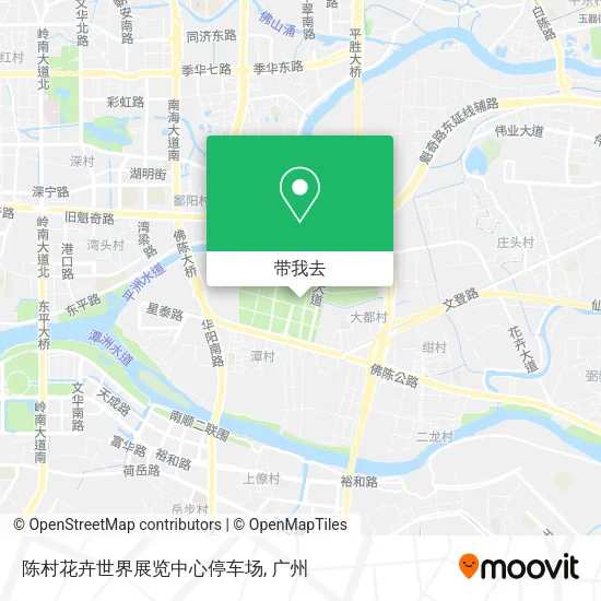 陈村花卉世界展览中心停车场地图