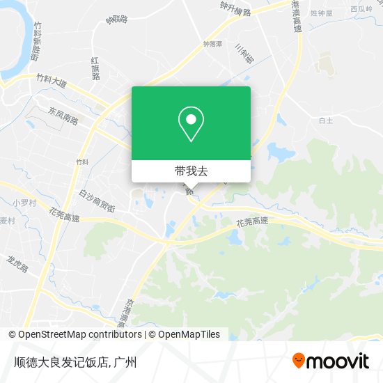 顺德大良发记饭店地图
