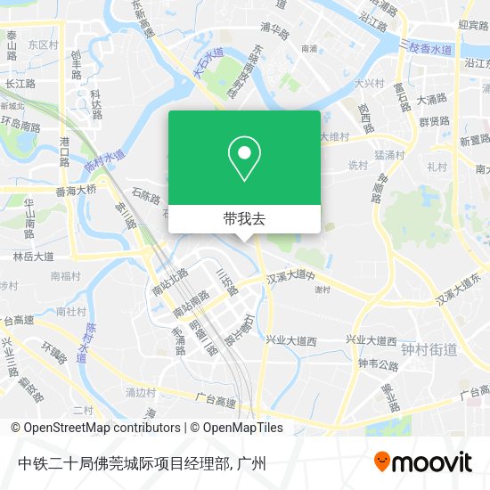 中铁二十局佛莞城际项目经理部地图