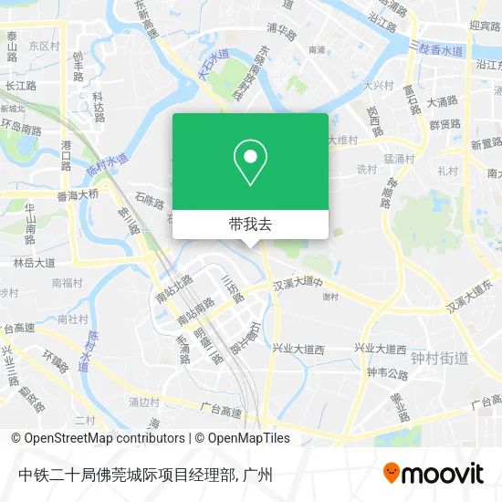 中铁二十局佛莞城际项目经理部地图