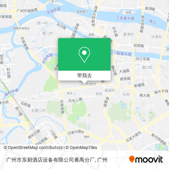 广州市东厨酒店设备有限公司番禺分厂地图