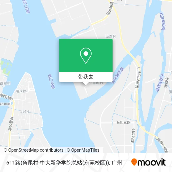 611路(角尾村-中大新华学院总站(东莞校区))地图