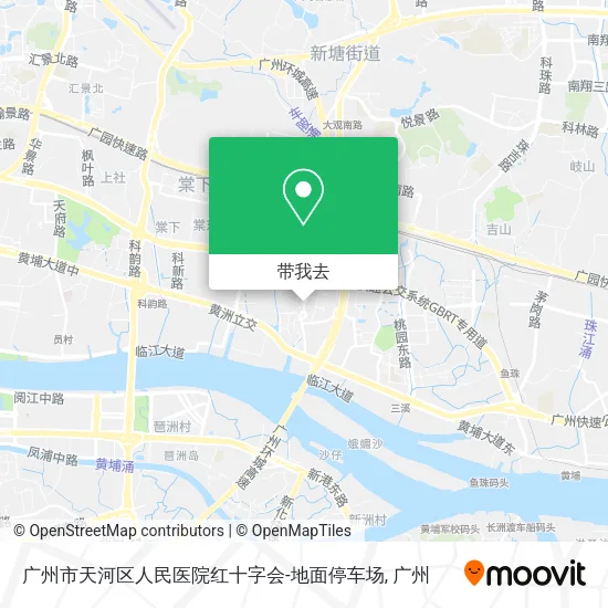 广州市天河区人民医院红十字会-地面停车场地图