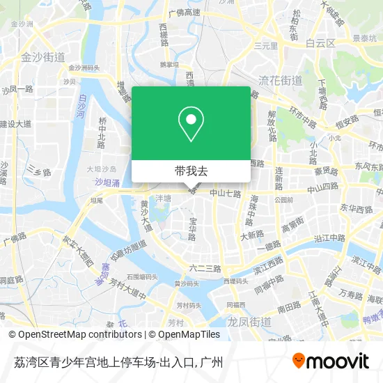 荔湾区青少年宫地上停车场-出入口地图
