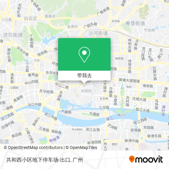 共和西小区地下停车场-出口地图