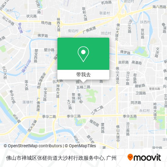 佛山市禅城区张槎街道大沙村行政服务中心地图