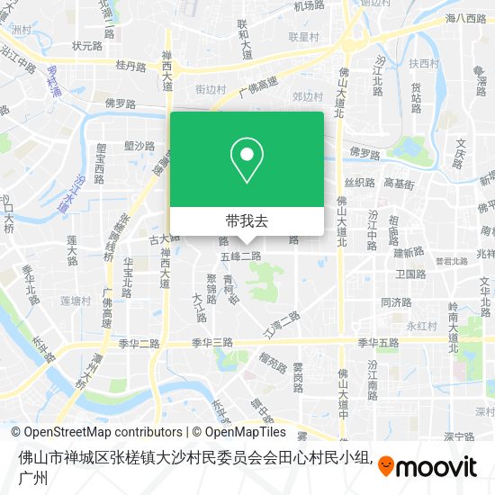 佛山市禅城区张槎镇大沙村民委员会会田心村民小组地图