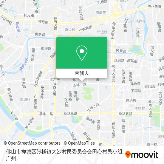 佛山市禅城区张槎镇大沙村民委员会会田心村民小组地图