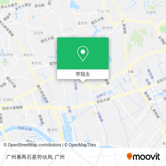 广州番禺石基劳动局地图