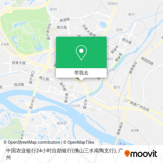 中国农业银行24小时自助银行(佛山三水南陶支行)地图