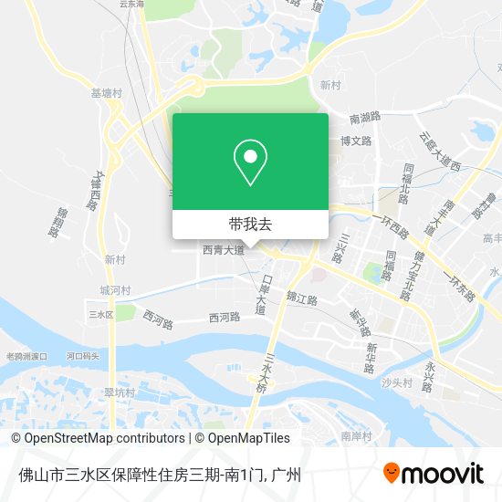 佛山市三水区保障性住房三期-南1门地图