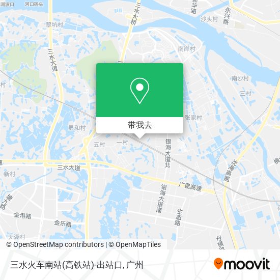 三水火车南站(高铁站)-出站口地图