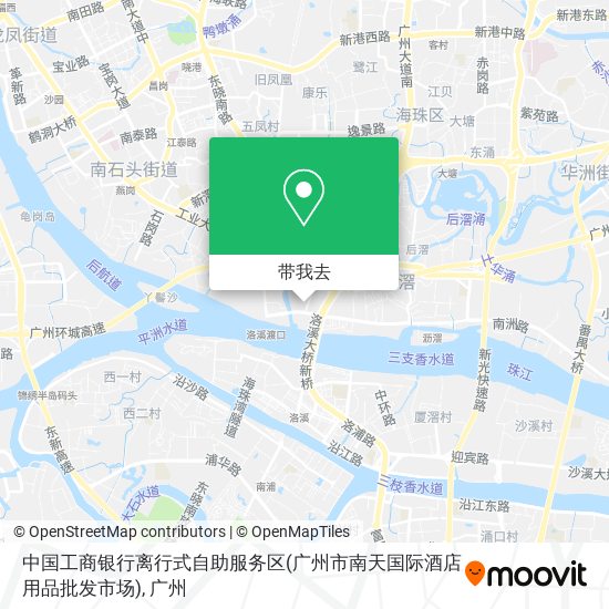 中国工商银行离行式自助服务区(广州市南天国际酒店用品批发市场)地图
