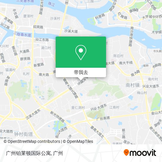 广州铂莱顿国际公寓地图