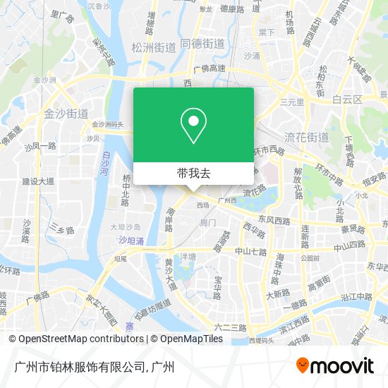 广州市铂林服饰有限公司地图