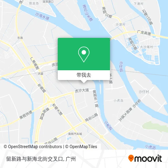 留新路与新海北街交叉口地图