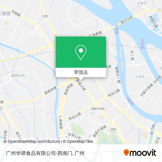 广州华祺食品有限公司-西南门地图