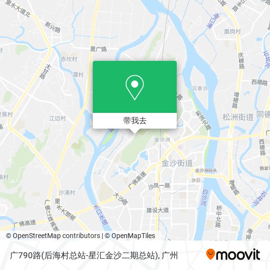 广790路(后海村总站-星汇金沙二期总站)地图