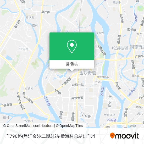 广790路(星汇金沙二期总站-后海村总站)地图