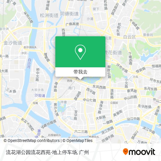 流花湖公园流花西苑-地上停车场地图