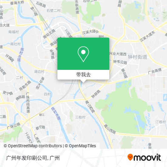 广州年发印刷公司地图