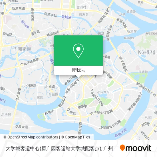 大学城客运中心(原广园客运站大学城配客点)地图