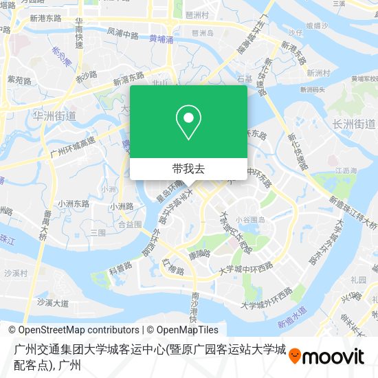 广州交通集团大学城客运中心(暨原广园客运站大学城配客点)地图