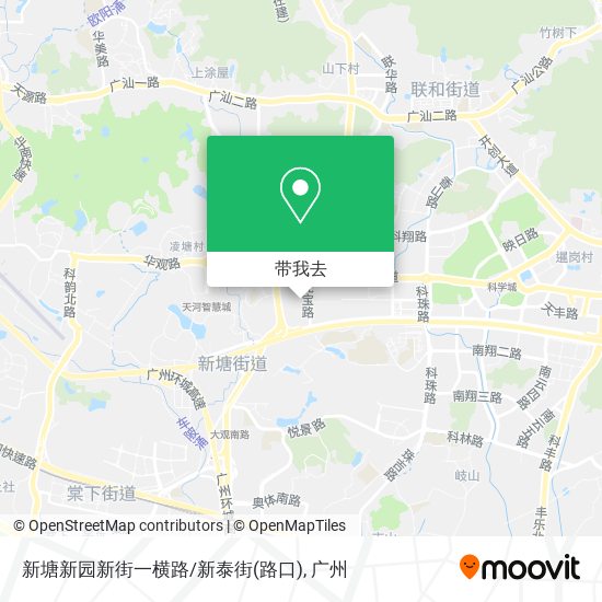 新塘新园新街一横路/新泰街(路口)地图