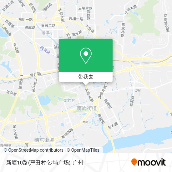 新塘10路(严田村-沙埔广场)地图