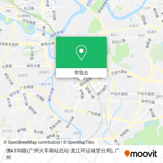 佛k330路(广州火车南站总站-龙江环运城管分局)地图
