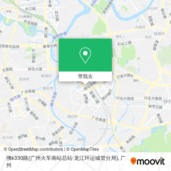 佛k330路(广州火车南站总站-龙江环运城管分局)地图