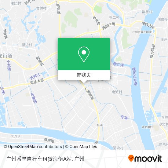 广州番禺自行车租赁海傍A站地图