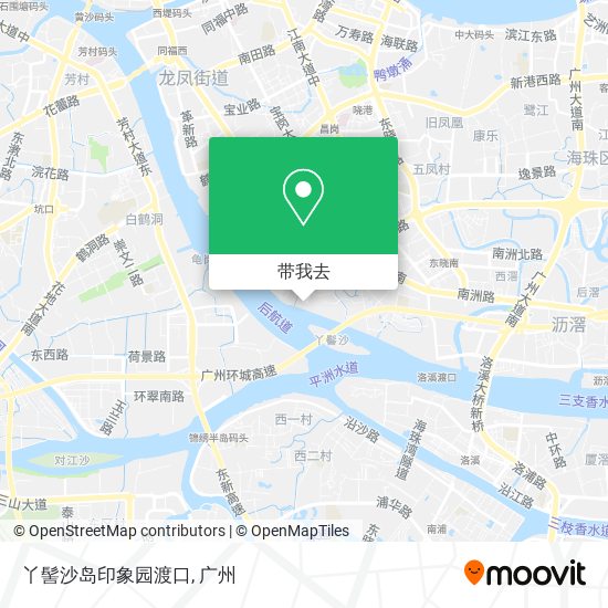 丫髻沙岛印象园渡口地图