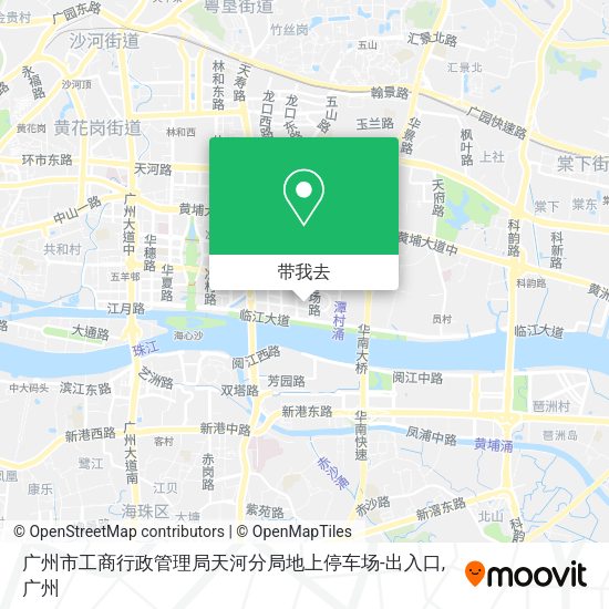 广州市工商行政管理局天河分局地上停车场-出入口地图