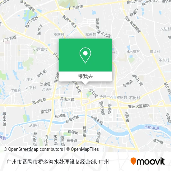 广州市番禺市桥淼海水处理设备经营部地图