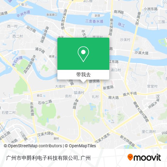 广州市申爵利电子科技有限公司地图