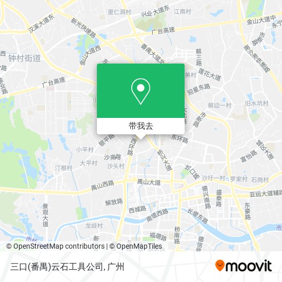 三口(番禺)云石工具公司地图