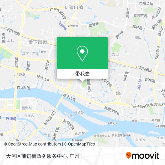 天河区前进街政务服务中心地图
