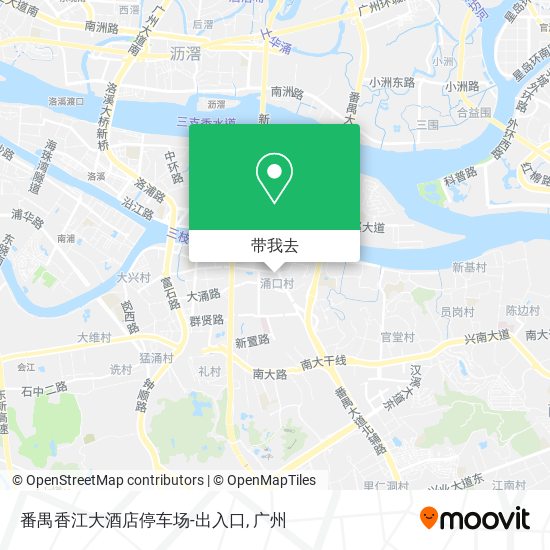 番禺香江大酒店停车场-出入口地图