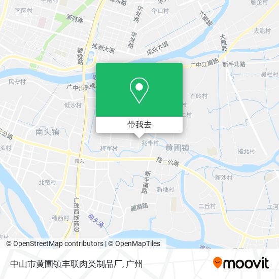中山市黄圃镇丰联肉类制品厂地图