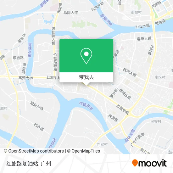 红旗路加油站地图