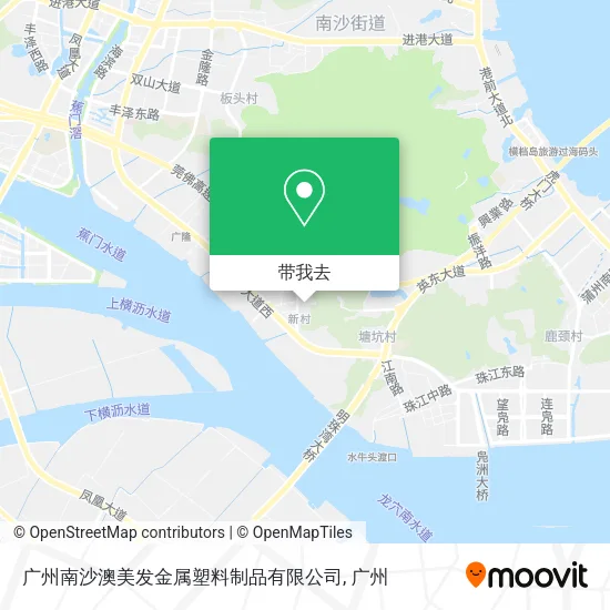 广州南沙澳美发金属塑料制品有限公司地图