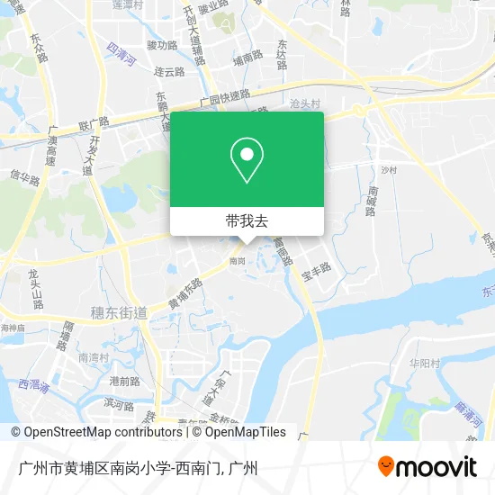 广州市黄埔区南岗小学-西南门地图