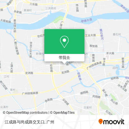 江成路与尚成路交叉口地图