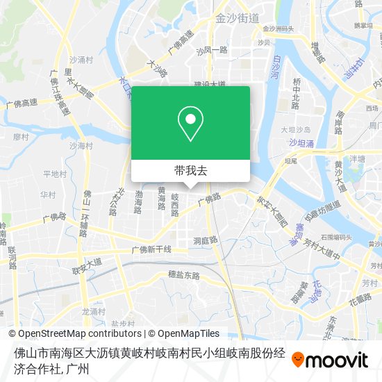 佛山市南海区大沥镇黄岐村岐南村民小组岐南股份经济合作社地图